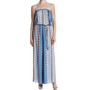 Prelude Strapless Wide Leg Palazzo Jumpsuit Size Medium Bohemian